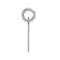 14K White Gold Small Block Intial Letter I Charm Jewerly 18mm x 10mm
